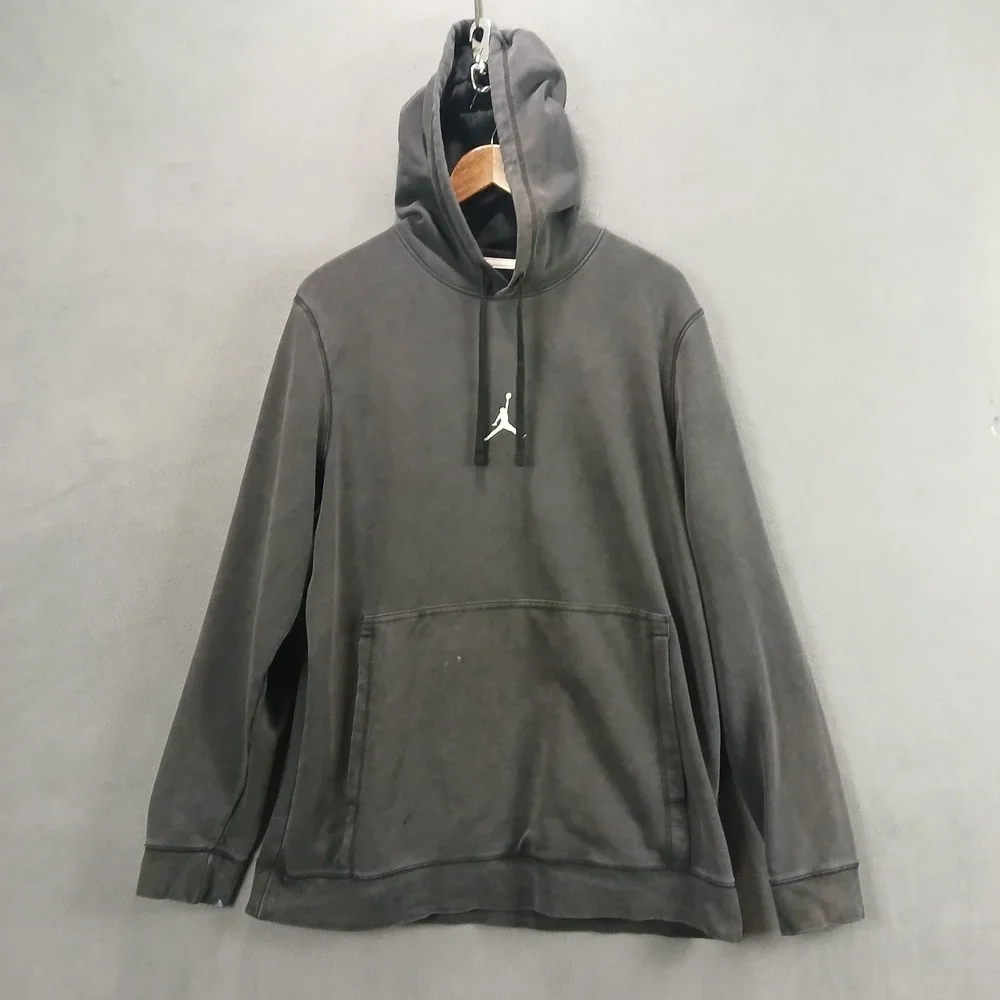 Air Jordan Dri Fit Hoodie Mens Large Dark Gray Fleece Lined Athletic Walking